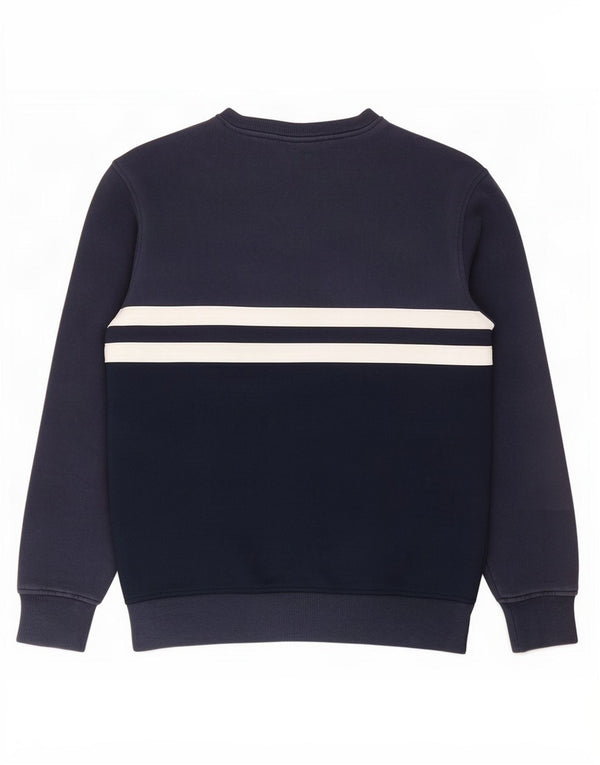 Felpa grafica da uomo Ellesse, piccola, in cotone color block blu navy