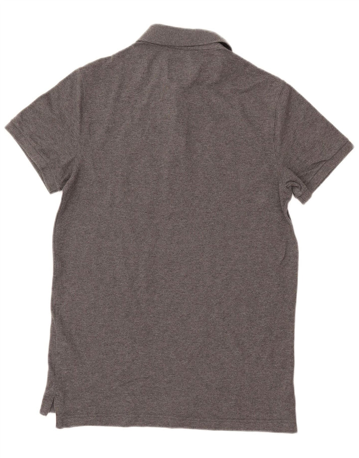 Polo da uomo vestibilità comoda ABERCROMBIE & FITCH piccola in cotone grigio