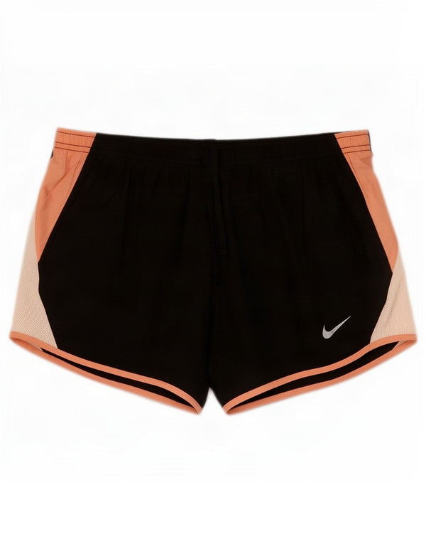 Pantaloncini sportivi Nike Dri Fit da donna UK 14 Medium Black Colourblock