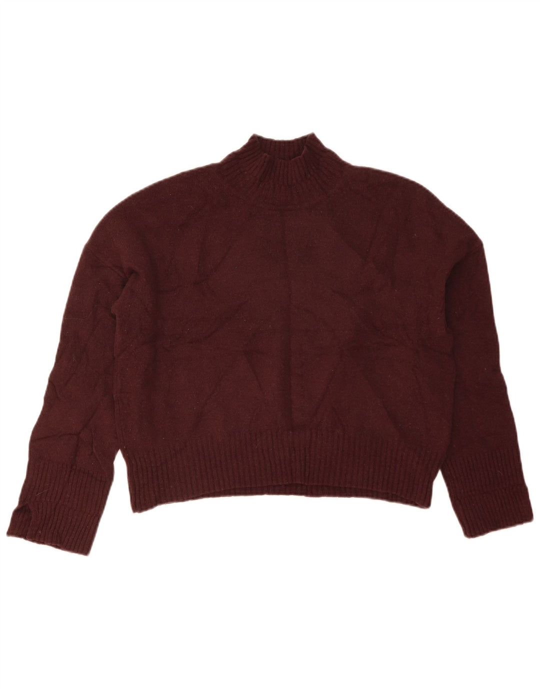 Maglione da donna con collo alto e collo alto Whistles UK 14 Lana marrone medio medio