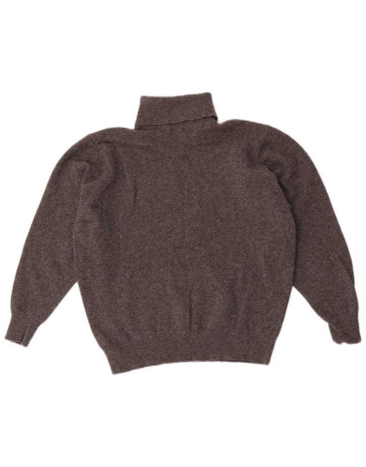 Maglione maglione a collo alto da donna Hodgson UK 14 Grigio medio chiazzato