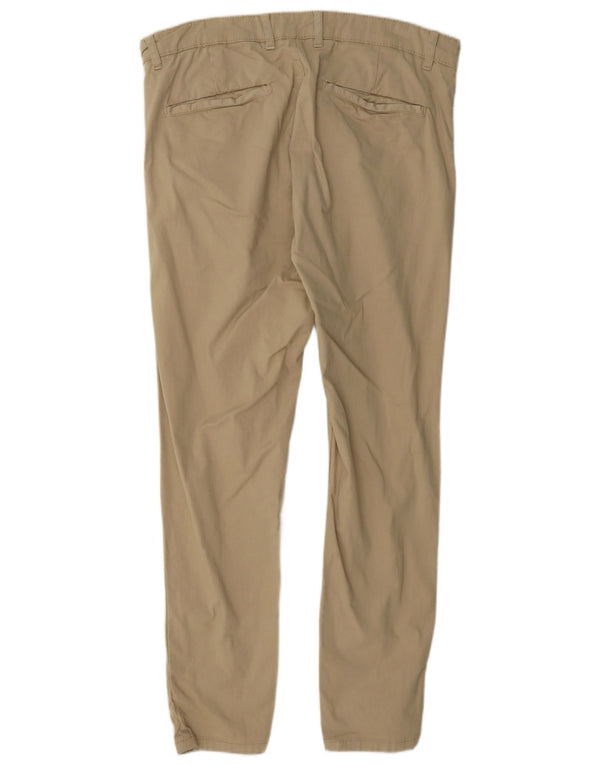 Pantaloni chino slim da uomo Zara EU 46 XL W36 L30 Beige