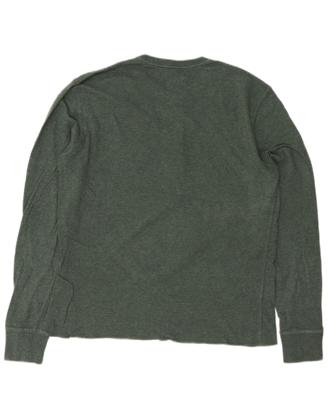 J. CREW Top da uomo a manica lunga piccolo in cotone verde