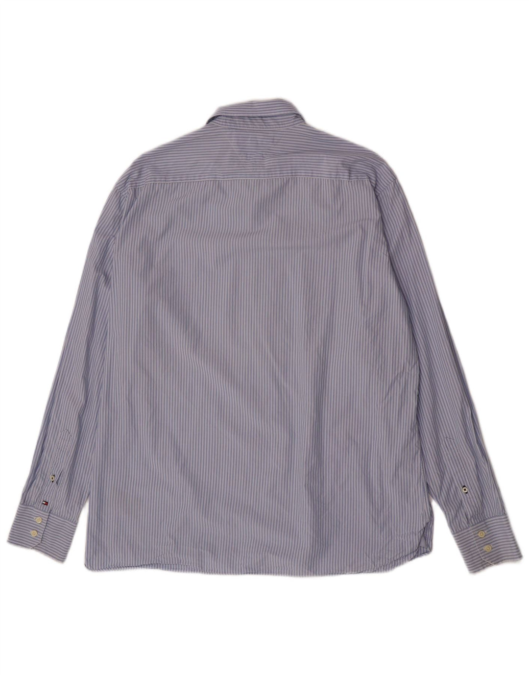 Camicia da uomo Regular Fit Tommy Hilfiger XL in cotone a righe blu