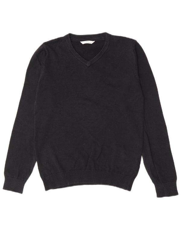 Maglione Marks & Spencer da bambino con scollo a V 13-14 anni in cotone nero