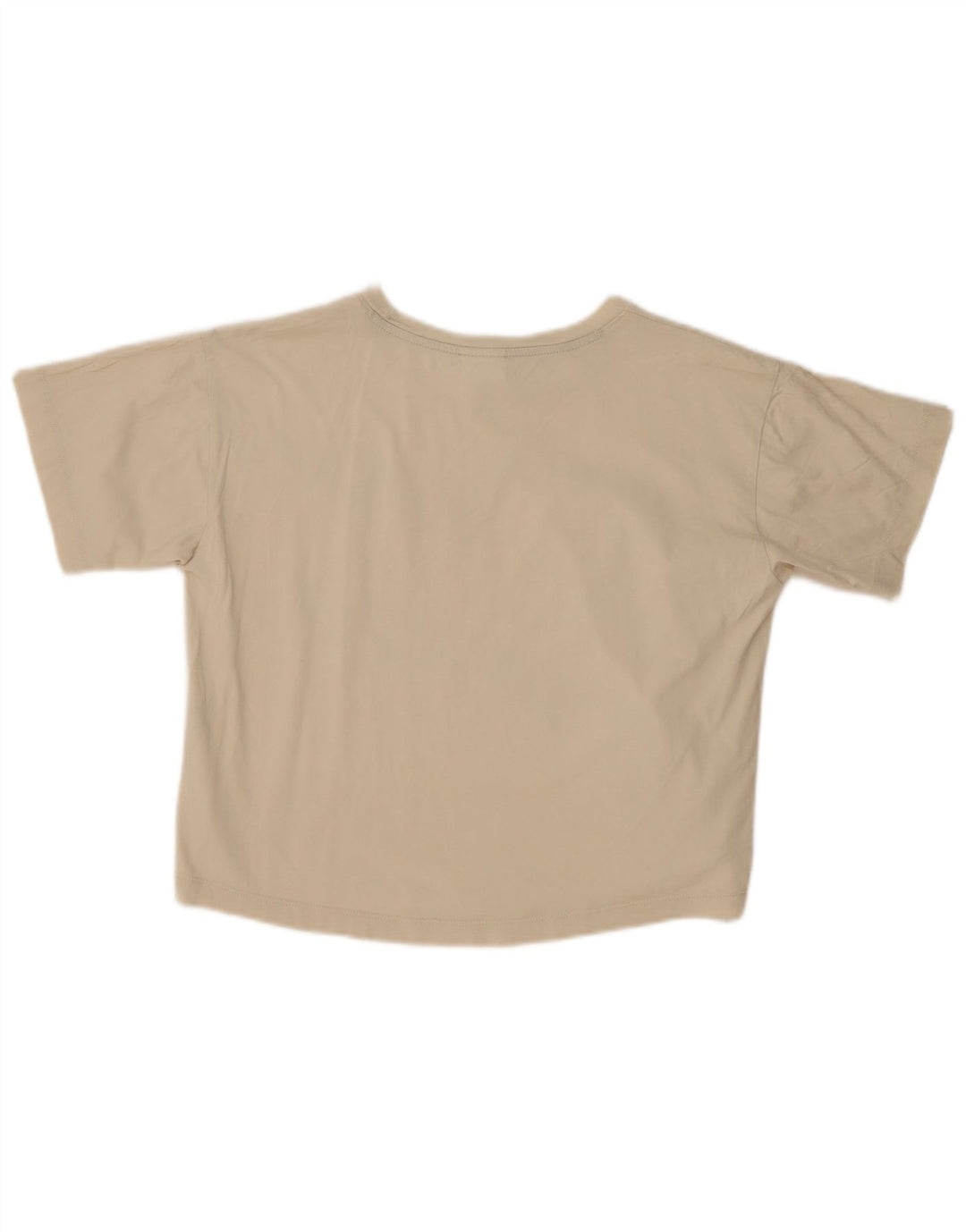 CHAMPION T-shirt grafica oversize corta da donna Top UK 10 Small Beige