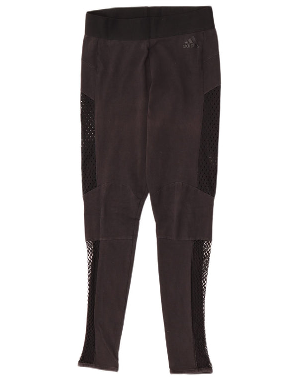 Leggings Adidas da donna UK 8 Small in cotone color block nero