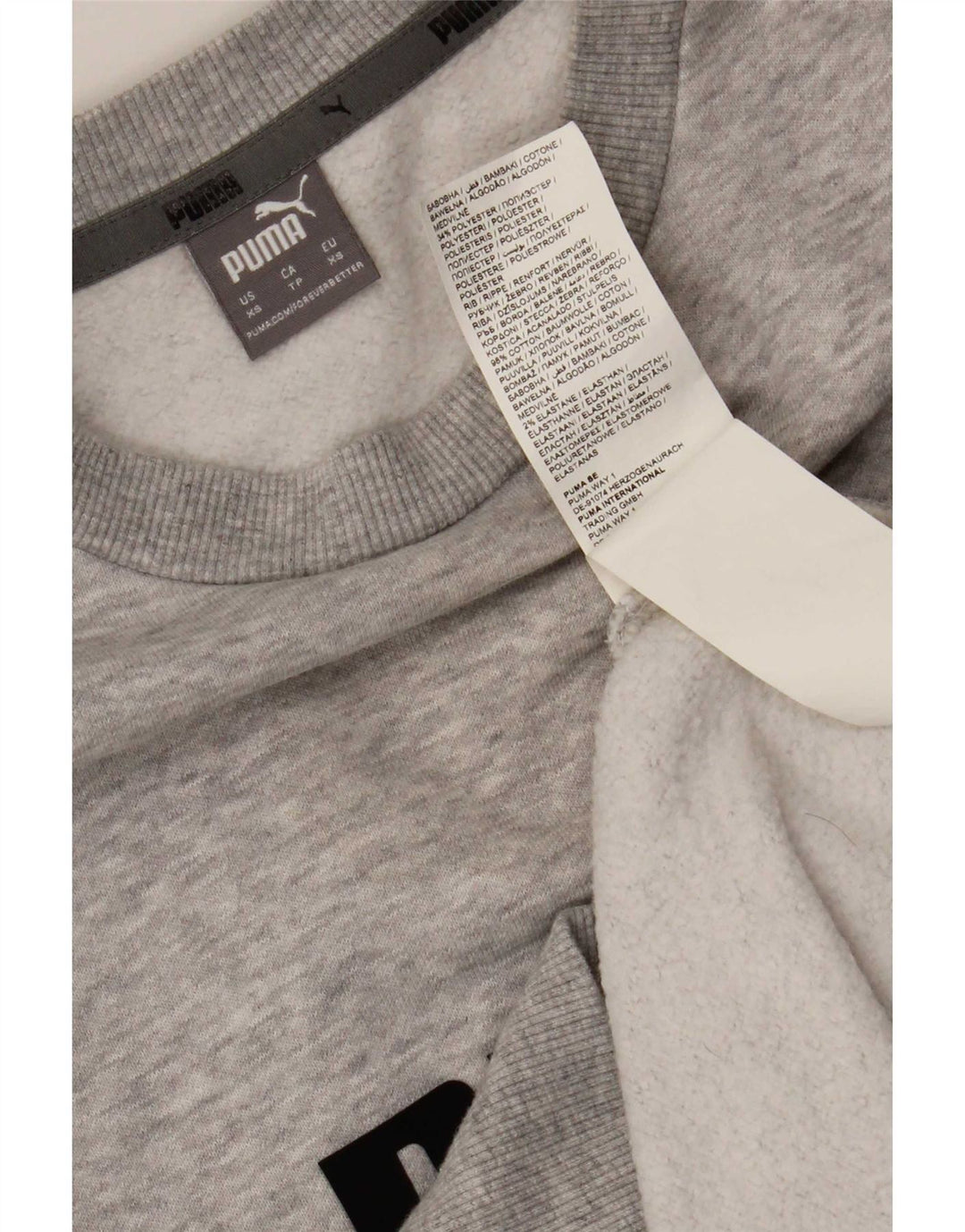 Felpa grafica da uomo Puma Jumper XS in cotone grigio