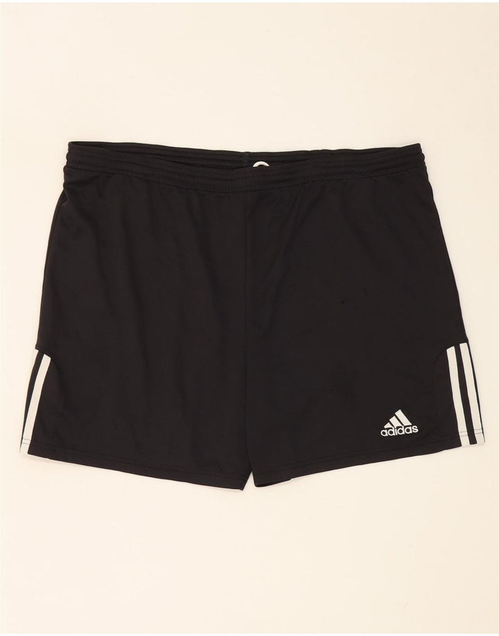 Pantaloncini sportivi da uomo Adidas grandi in poliestere nero