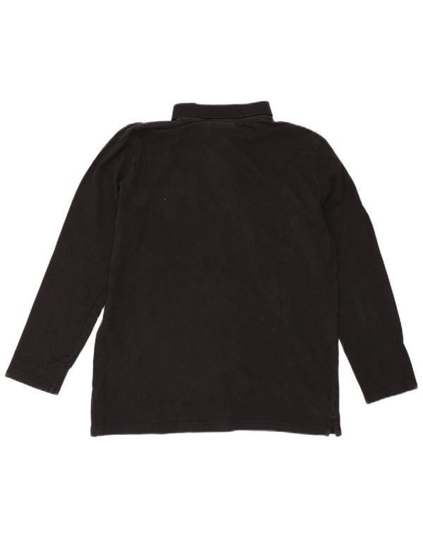 Polo Kappa Uomo Manica Lunga Cotone Media Nera