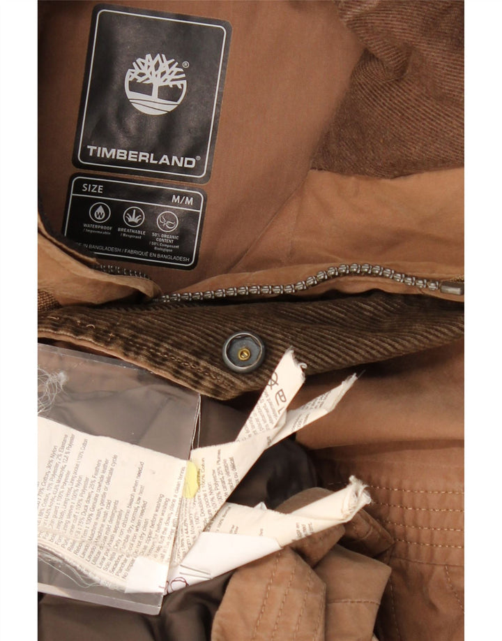 Cappotto imbottito con cappuccio da uomo TIMBERLAND UK 38 Cotone beige medio