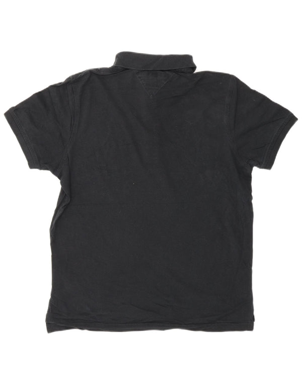 TOMMY HILFIGER Polo da uomo slim fit cotone medio nero