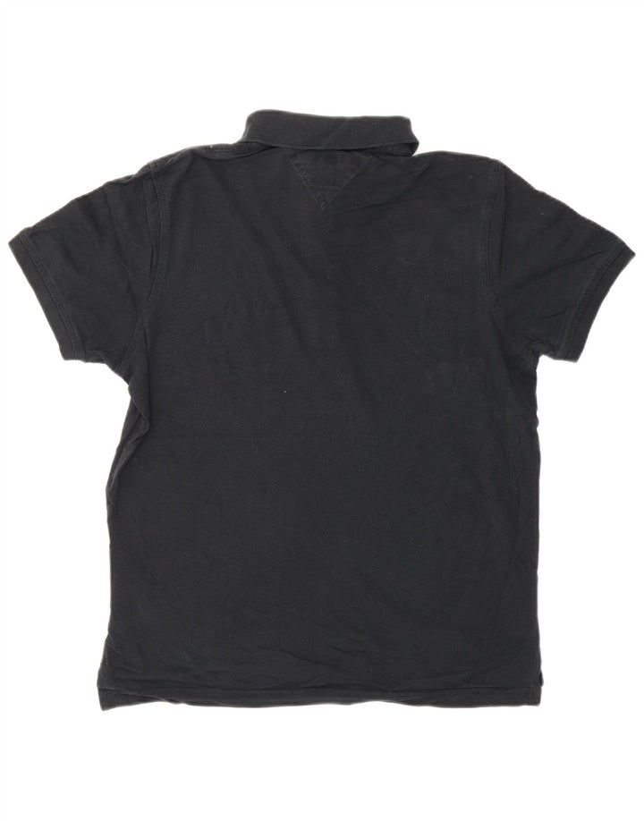 TOMMY HILFIGER Polo da uomo slim fit cotone medio nero