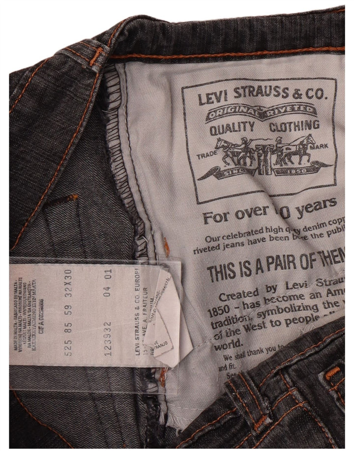 Jeans dritti 525 da donna LEVI'S W32 L30 cotone grigio