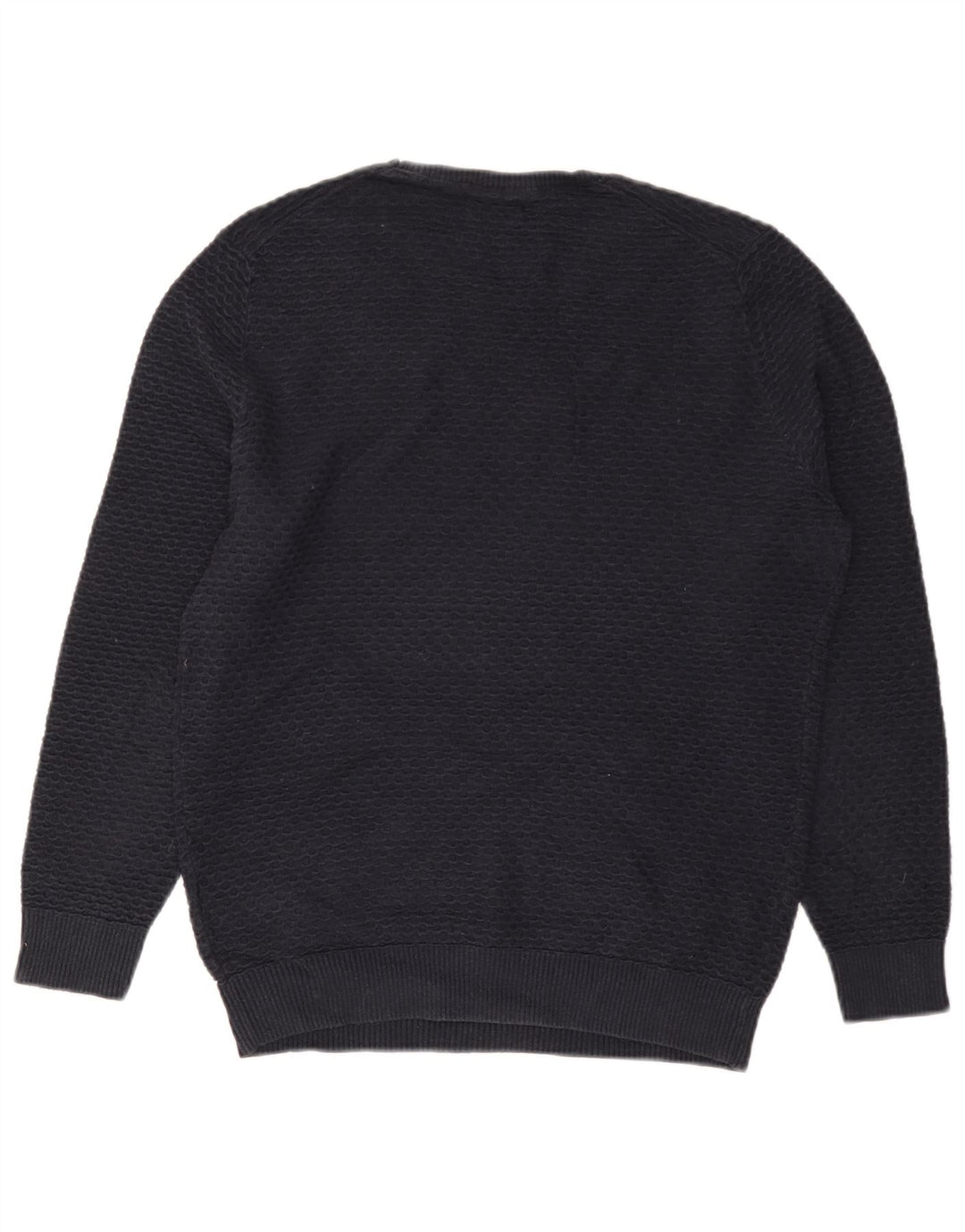 Maglione maglione girocollo da uomo Massimo Dutti piccolo in cotone blu navy