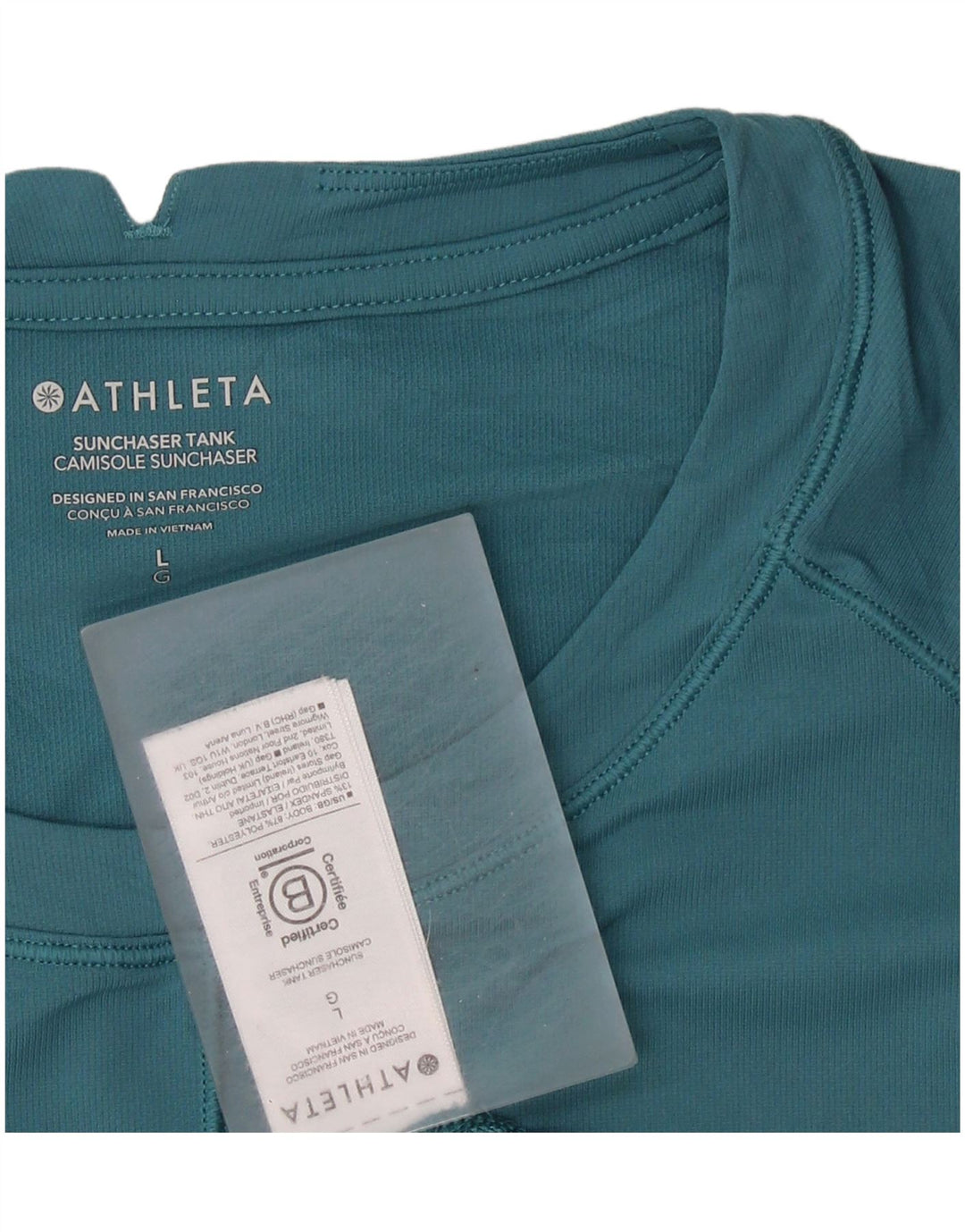 Canotta da donna Athleta UK 14 Large Blu Poliestere