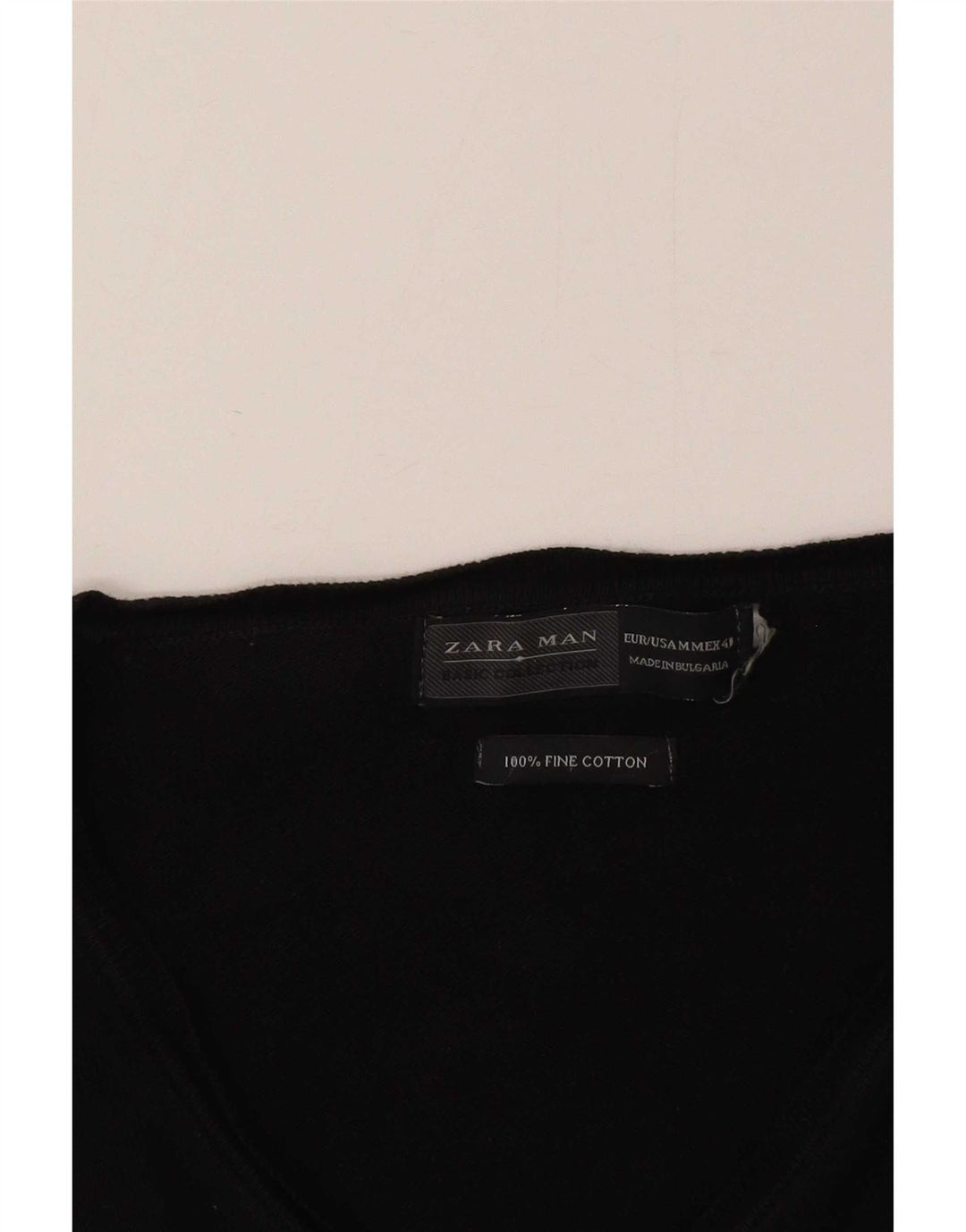 Maglione Zara da uomo con scollo a V nero medio
