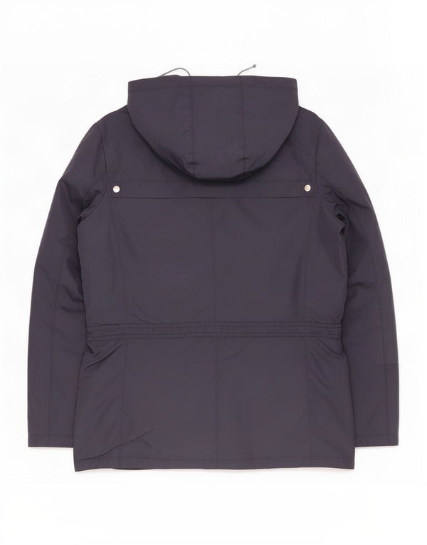 Giacca Parka con cappuccio da donna Zara UK 14 nylon blu navy medio