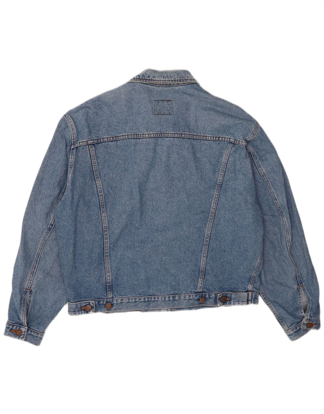 Giacca Jeans Uomo Benetton IT 48 Blu Medio Cotone