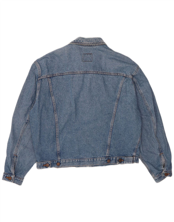 Giacca Jeans Uomo Benetton IT 48 Blu Medio Cotone