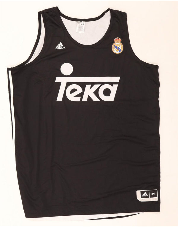 Canotta grafica da uomo Adidas Real Madrid 3XL poliestere nero