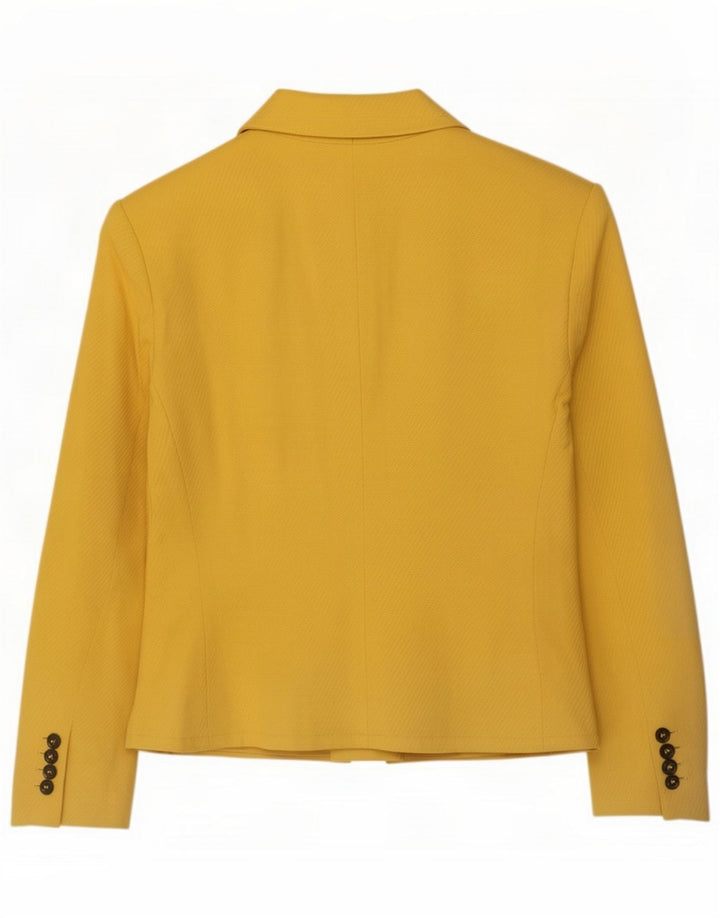 Giorgio Grati Womens 2 Button Blazer Jacket IT 48 XL Yellow Viscose