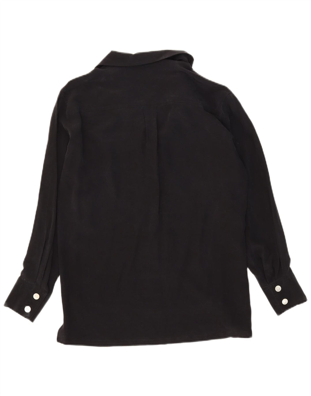Spazio Camicia Camicia Oversize da Donna UK 10 Piccola Seta Nera