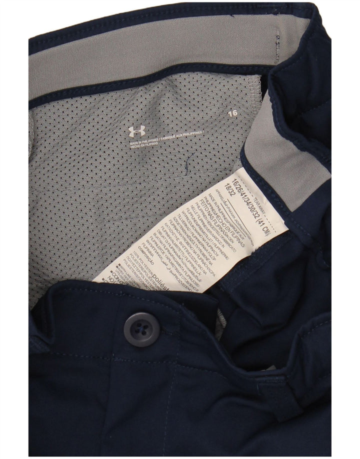 UNDER ARMOUR Boys Slim Casual Trousers 15-16 Years W29 L27 Navy Blue
