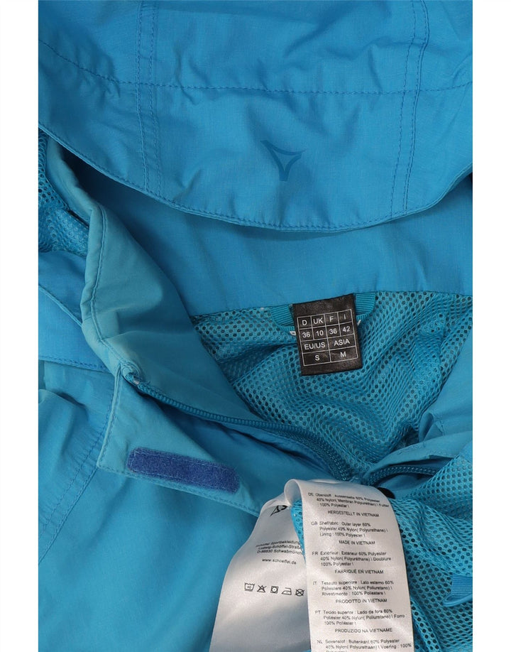 Giacca antipioggia con cappuccio da donna Schoffel UK 10 Small Blu Poliestere