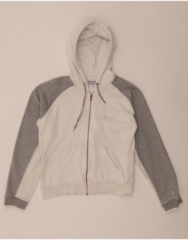 Maglione con cappuccio e zip corta da donna Champion UK 16 Large Grey Colourblock