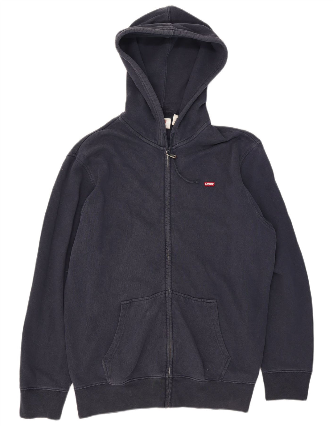 Maglione con cappuccio e zip da uomo Levi's XL in cotone blu navy