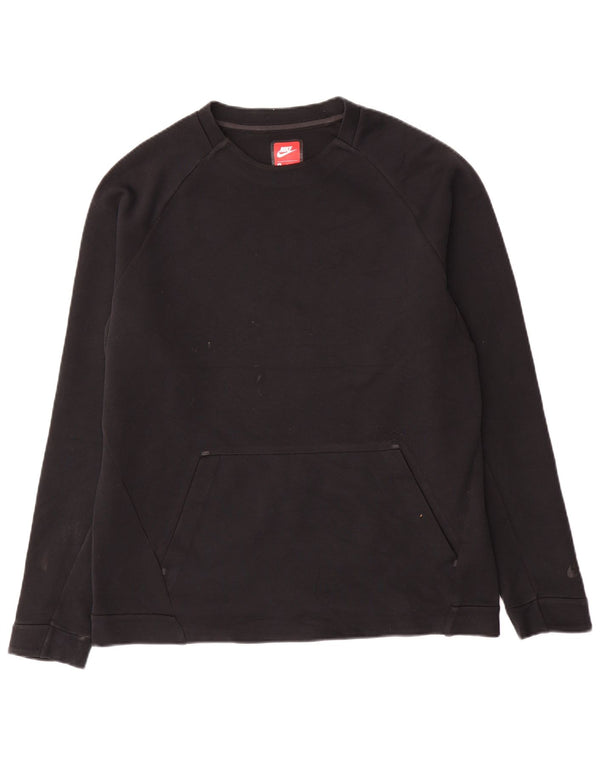 Felpa Nike Uomo Maglia Media Cotone Nero