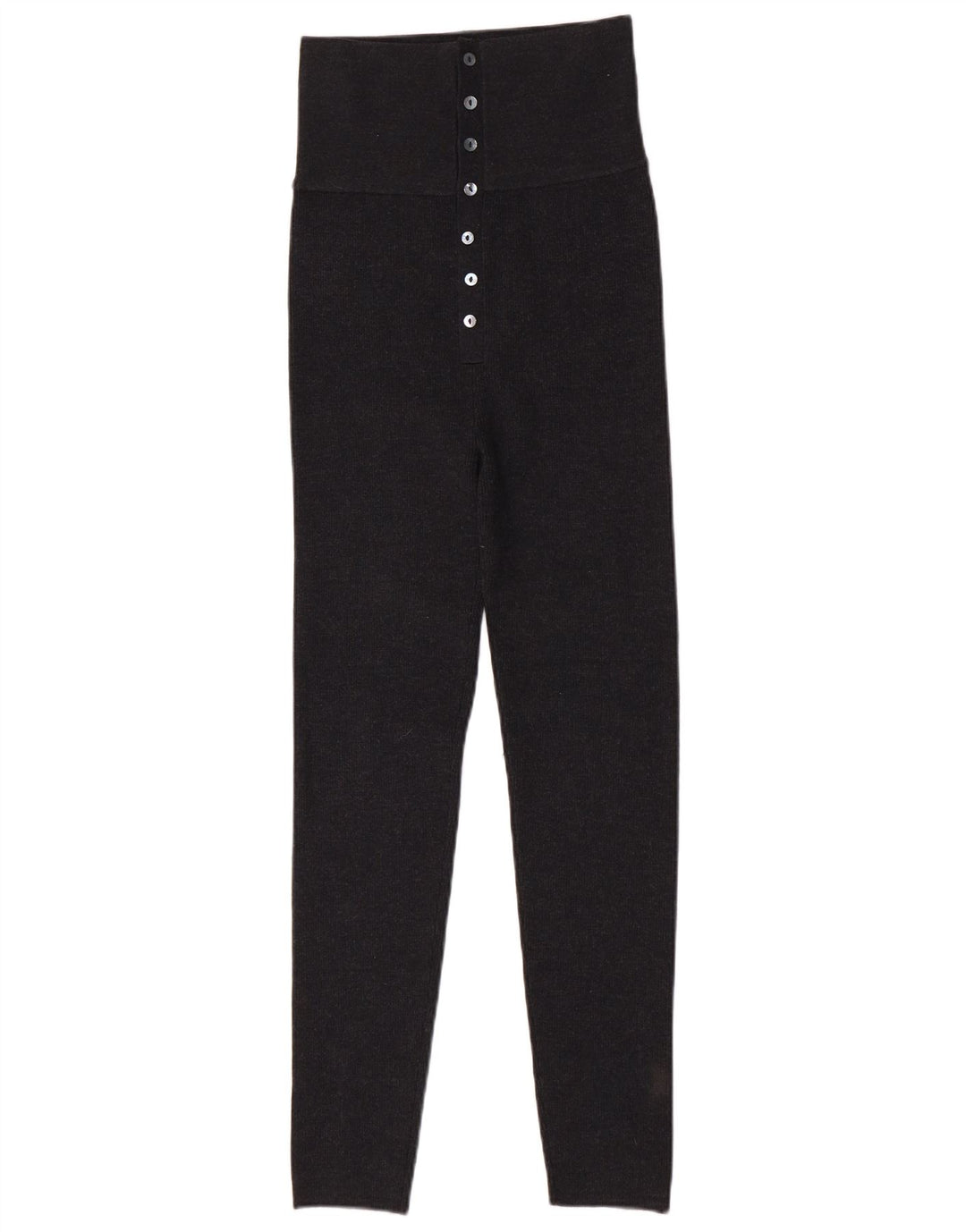 Leggings a vita alta da donna Zara UK 14 grande lana grigia