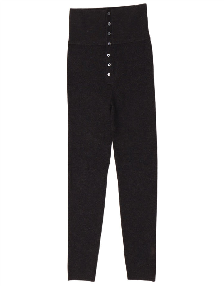 Leggings a vita alta da donna Zara UK 14 grande lana grigia