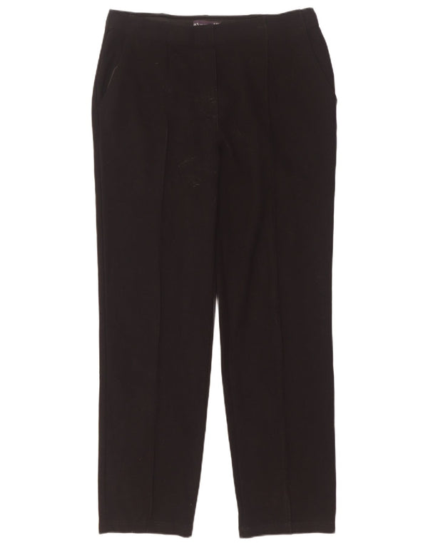 Pantaloni chino dritti da donna Marks & Spencer UK 12 medi W28 L30 neri