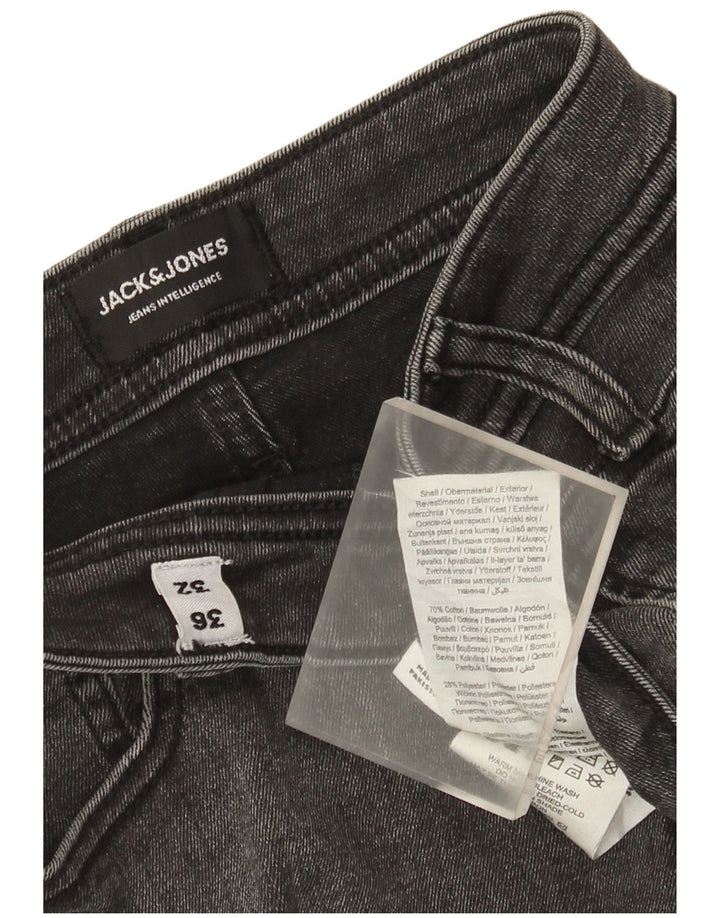 Jeans slim da uomo Jack & Jones W36 L32 cotone grigio