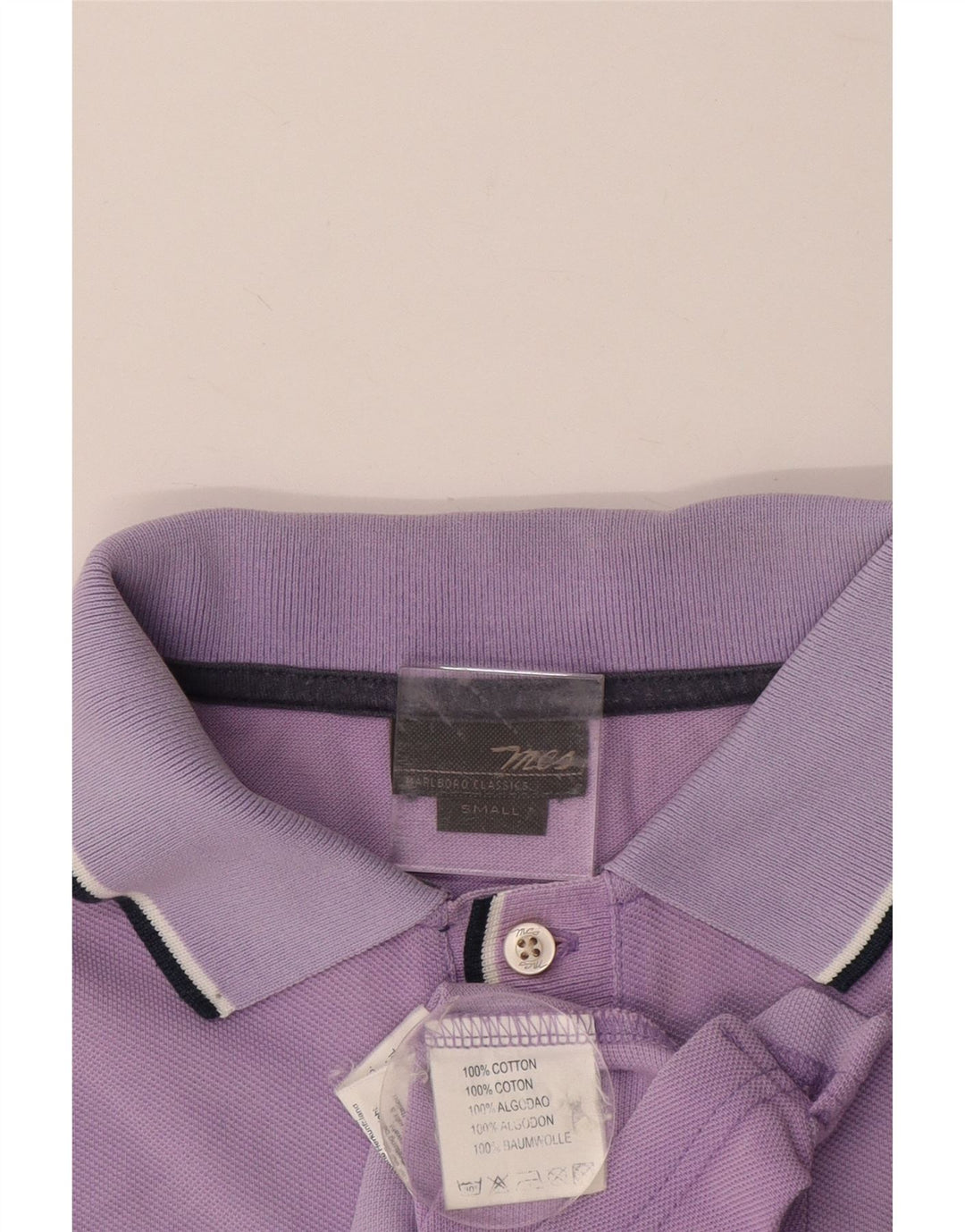 MARLBORO CLASSICS Polo da uomo piccola in cotone viola