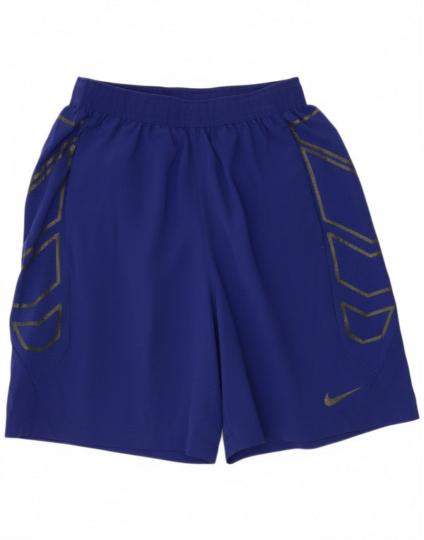 Pantaloncini sportivi grafici Nike da uomo in poliestere blu medio
