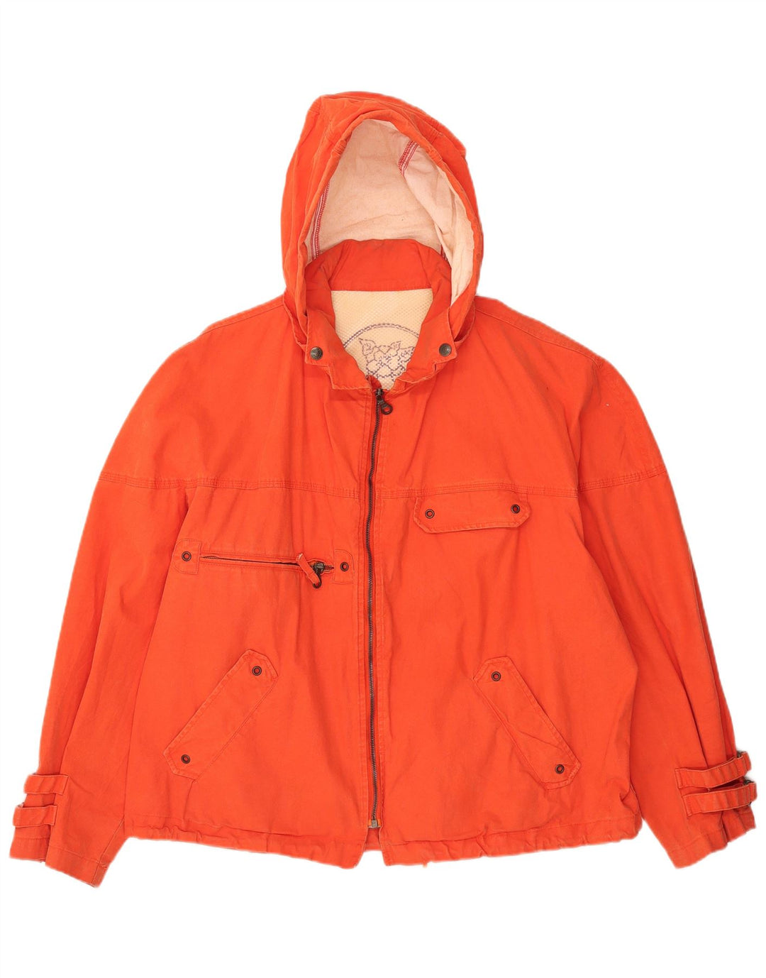 Giacca da uomo con cappuccio Pollini UK 42 XL Arancione