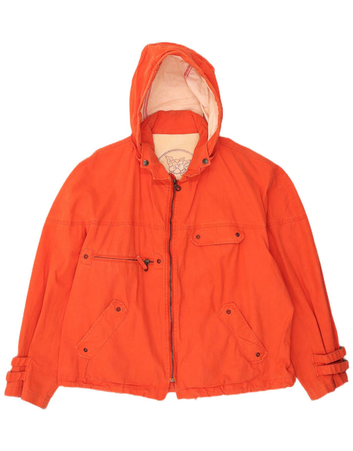 Giacca da uomo con cappuccio Pollini UK 42 XL Arancione