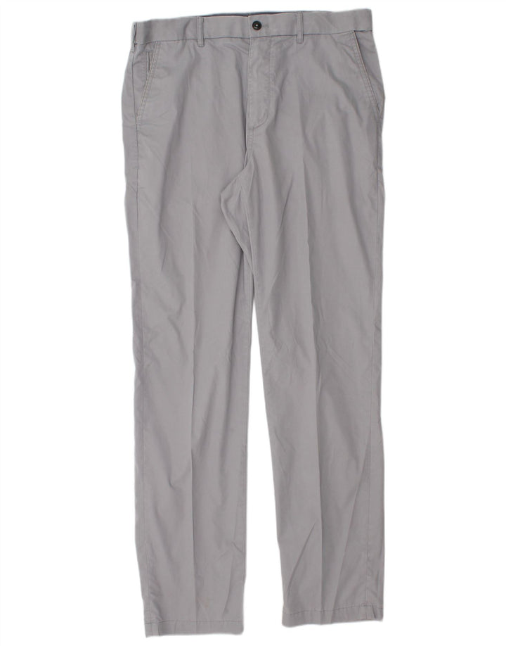 Pantaloni chino vestibilità regolare Marks & Spencer da uomo blu Harbour W34 L33 grigi