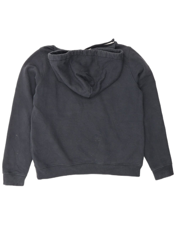 Maglione con cappuccio ampio con grafica da donna Jack Wills UK 14 grande blu navy