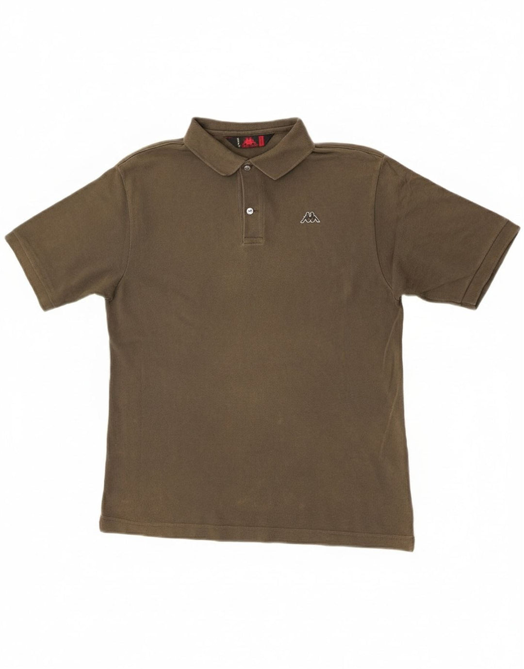 Polo Kappa da uomo in cotone kaki medio