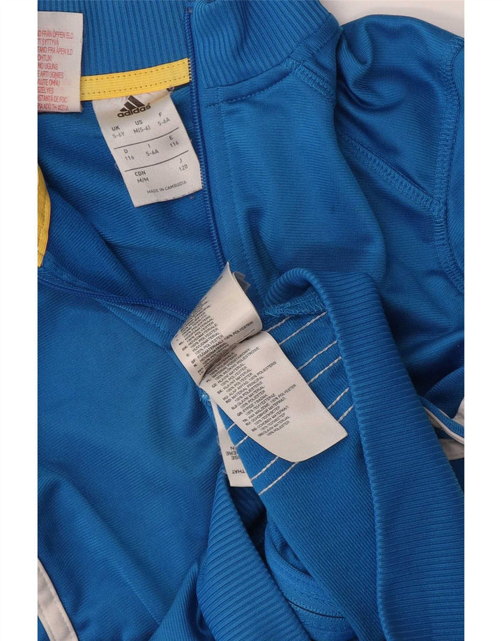 Giacca Top della tuta da ragazzo Adidas 5-6 anni in poliestere blu