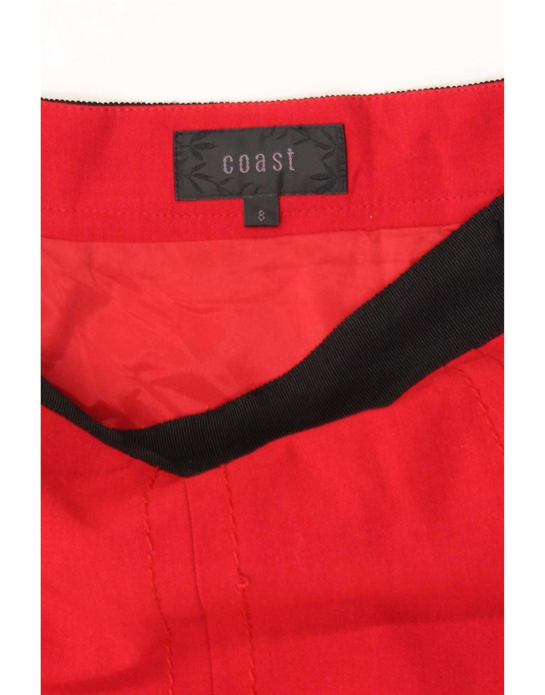 Minigonna da donna Coast UK 8 Small W26 Poliestere color block rosso