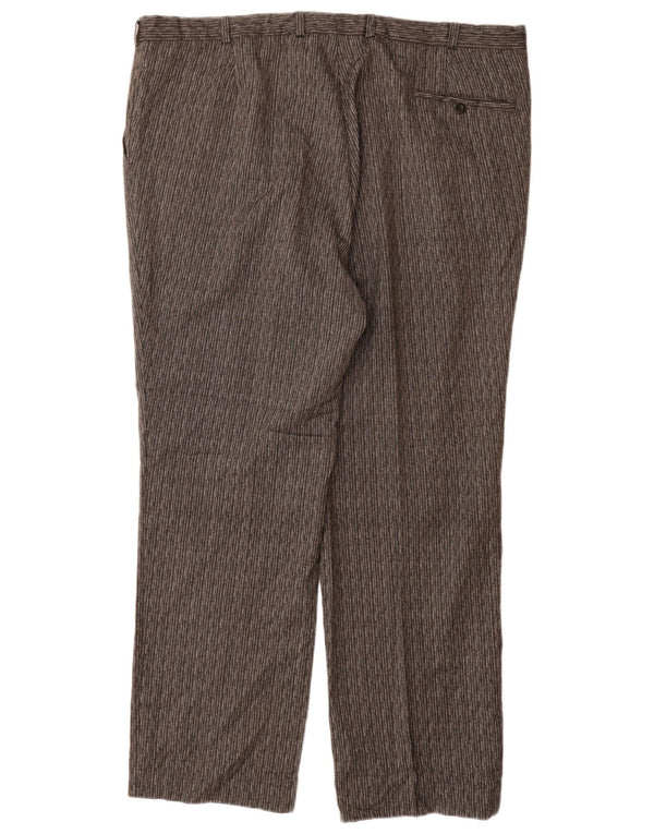 Pantaloni casual affusolati da uomo vintage W42 L31 a righe grigie