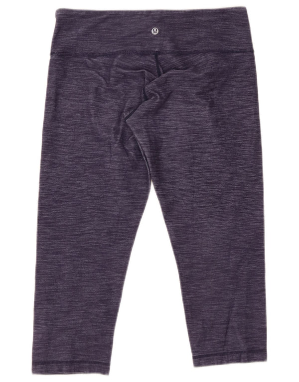 LULULEMON Leggings Capri da donna US 8 Gessato viola medio