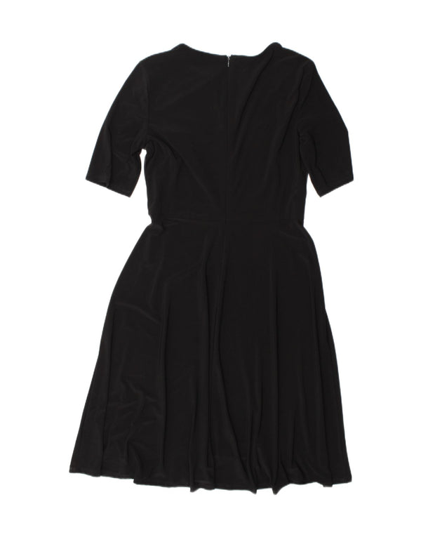Abito a trapezio da donna Ralph Lauren US 8 poliestere nero medio
