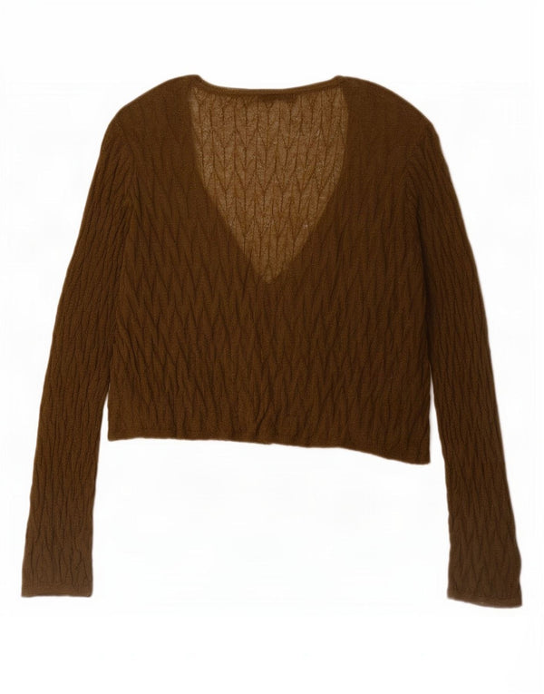 Top cardigan oversize corto da donna Zara UK 10 piccolo kaki