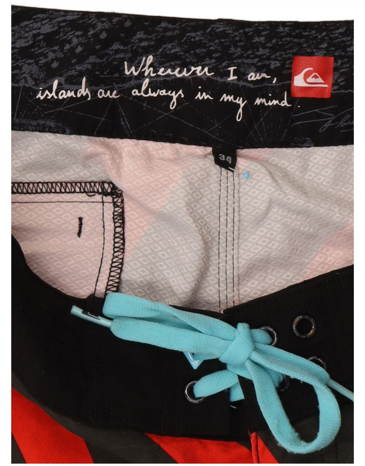 QUIKSILVER Pantaloncini da bagno da uomo Grandi in poliestere a righe multicolori